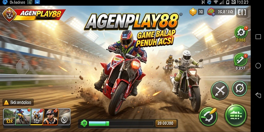Tampilkan gameplay balap mendebarkan dan adrenalin tinggi di AGENPLAY88.
