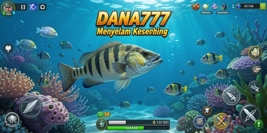 Screenshot DANA777 menunjukkan momen seru saat menangkap ikan.