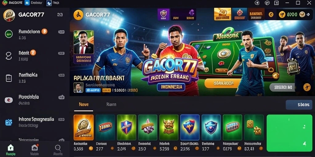 Tampilan antarmuka GACOR77 yang menarik dan mudah digunakan.
