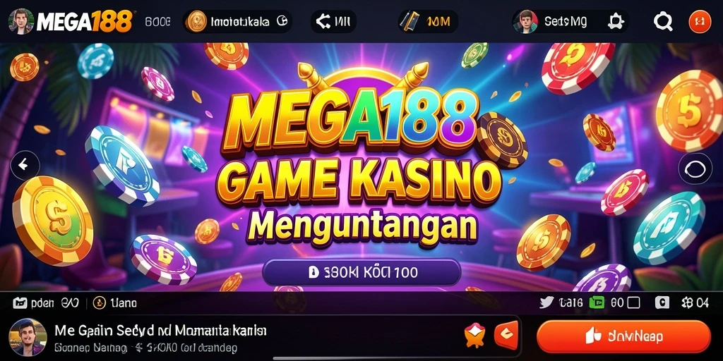 Tampilan permainan Kasino yang menarik di MEGA188.