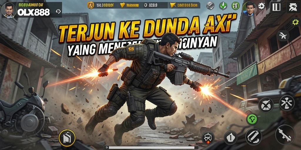Gambaran gameplay OLX888 yang penuh aksi dan tantangan.