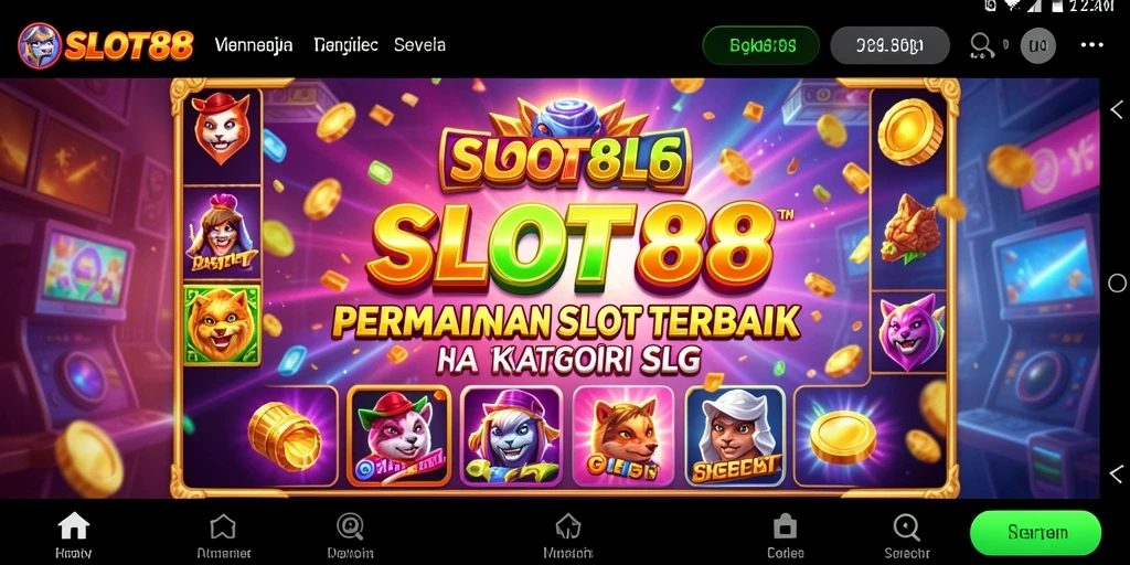 Screenshot gameplay SLOT88 menampilkan keseruan bermain slot dengan elemen SLG.